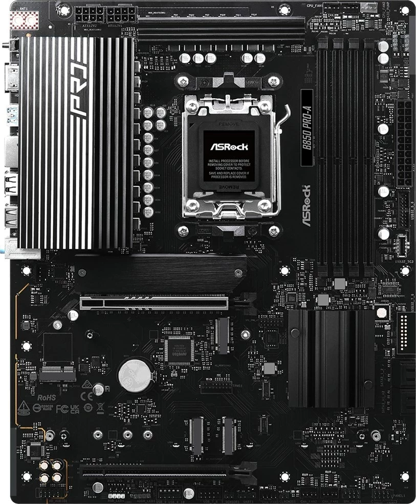 Pllakë amë Asrock B850 Pro-A, Socket AM5, ATX, 256 GB, E zezë
