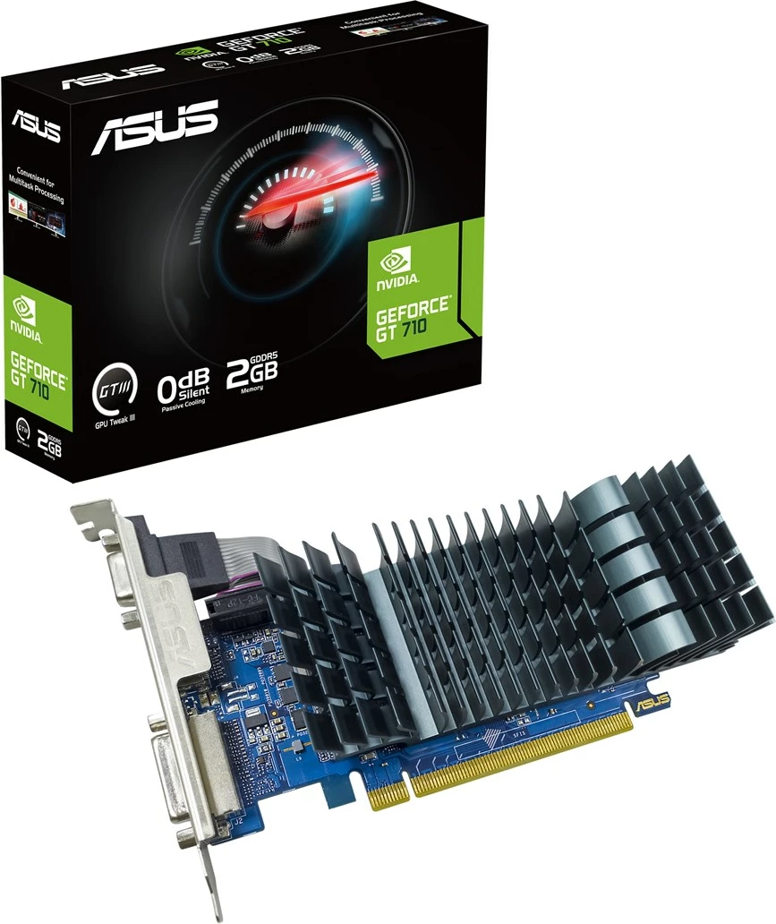 Kartelë grafike ASUS GT710-SL-2GD5-BRK-EVO, 2 GB GDDR5, Blu
