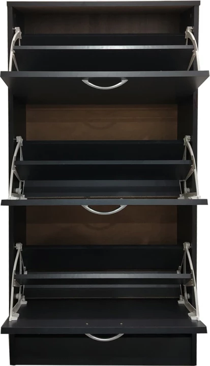 Raft këpucësh Savaz, ngjyrë antracit, 60x24x114cm