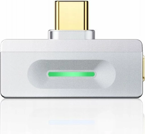 Transmetues Bluetooth USB-C FiiO AiR LINK Hi-Res, argjend, set me adapter USB-A në USB-C