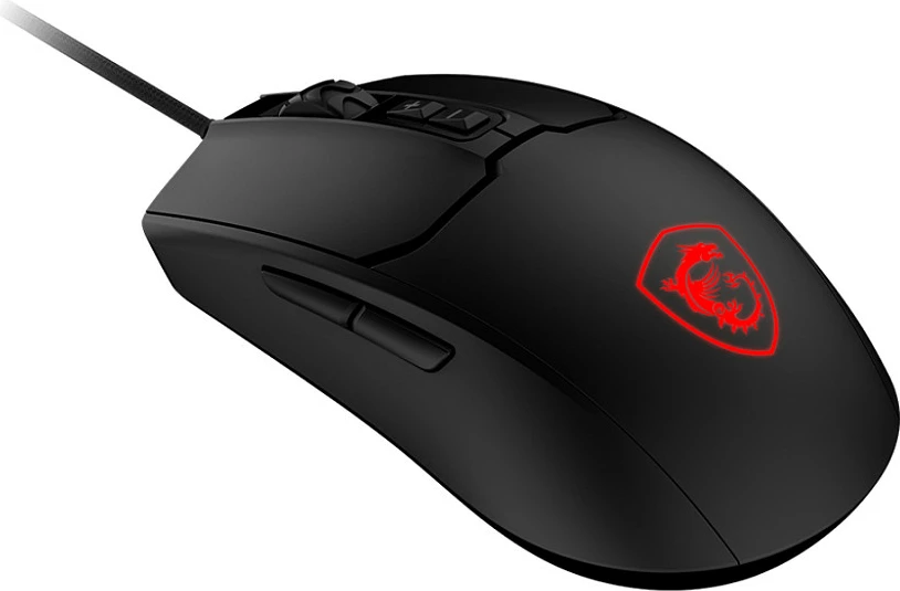 Maus gaming MSI FORGE GM100, 6400 DPI, USB, me drita, i zi