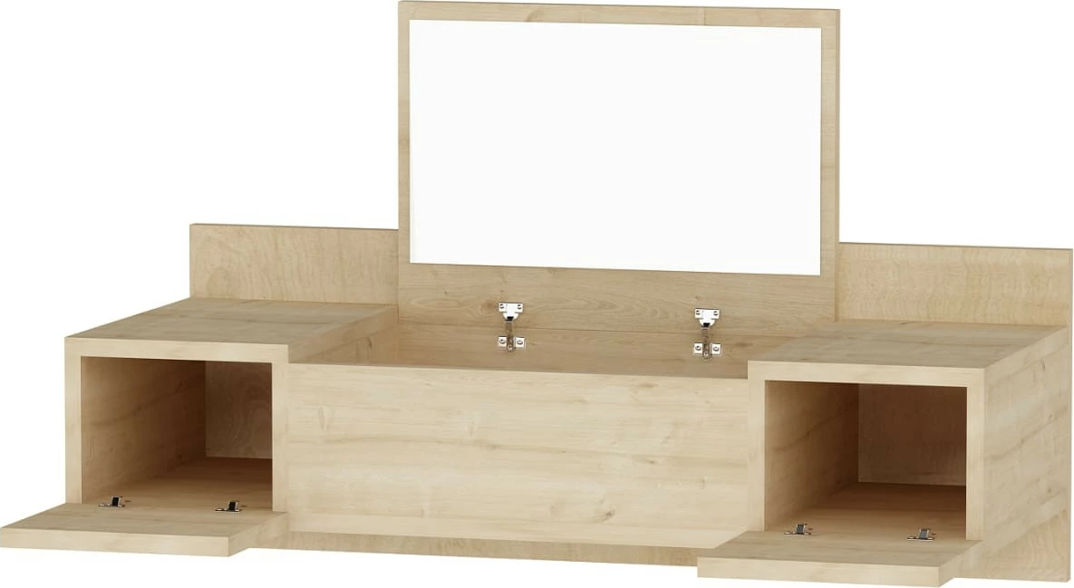 Tavolinë grimi Hanah Home, ngjyrë lisi Sapphire Oak, Zakkum