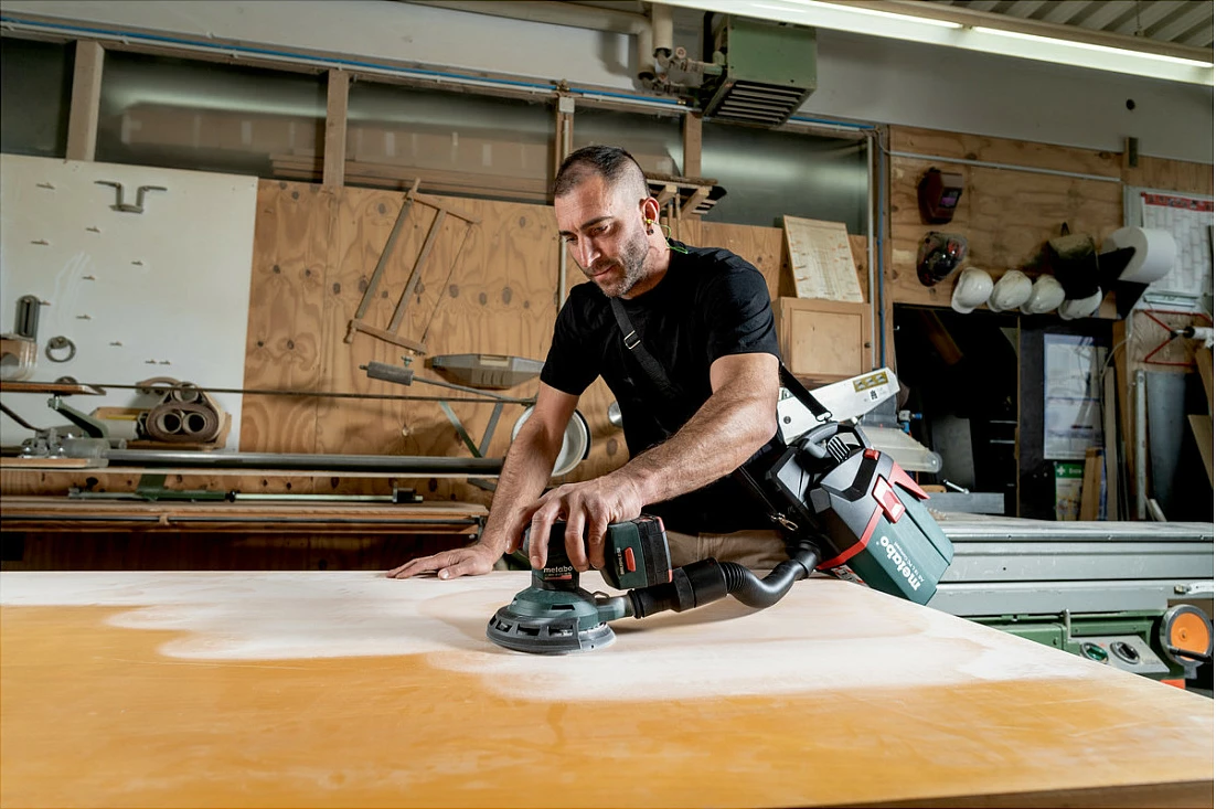 Lëmues orbital Metabo SXA 18 LTX 150 BL, 18V, Ø150 mm, brushless, jeshile/zi