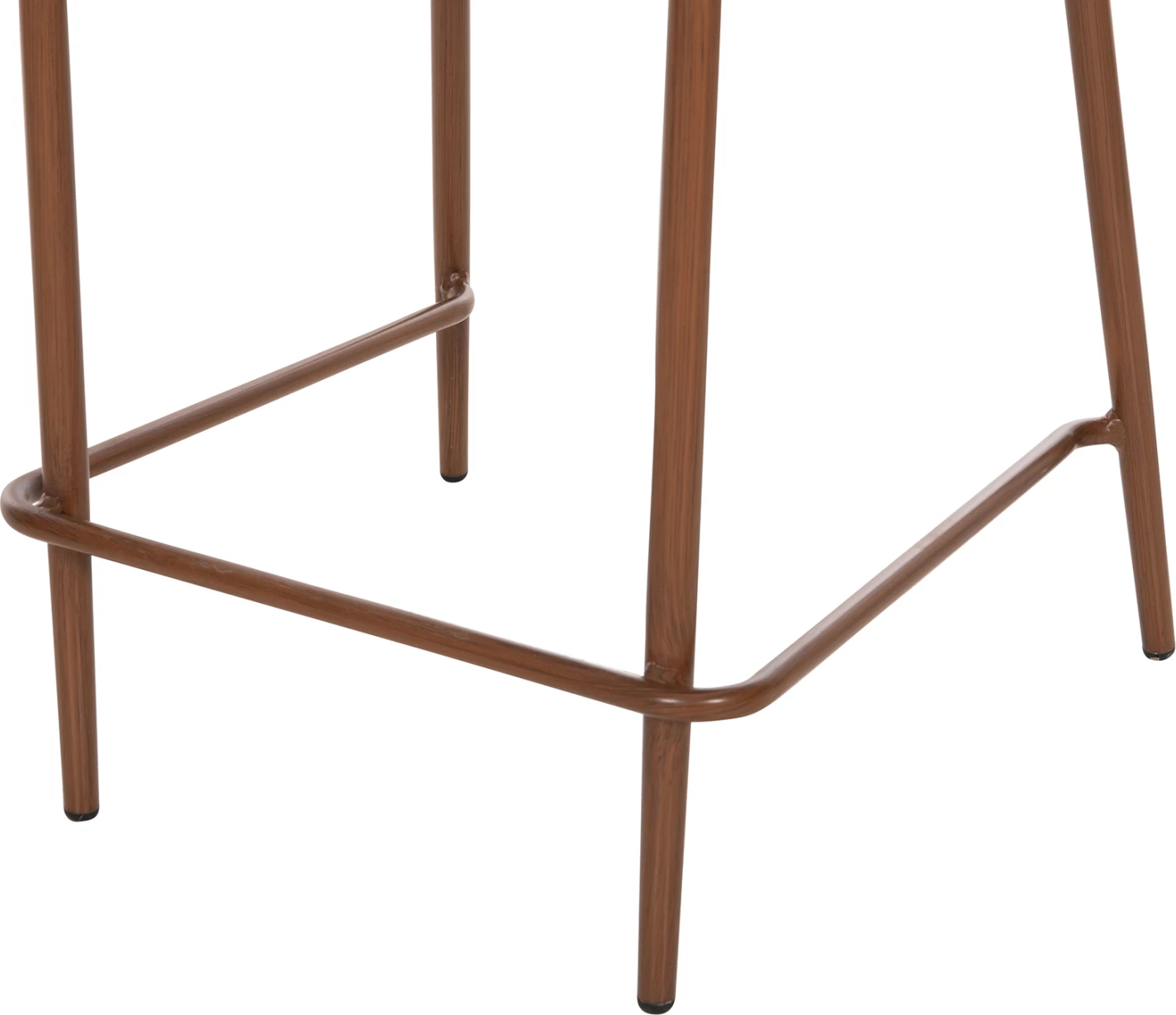 Karrige për bar, lartësi mesatare, EULO FH6087.01, alumin, ngjyrë arre, ratan sintetik gri, 60x60x99H cm