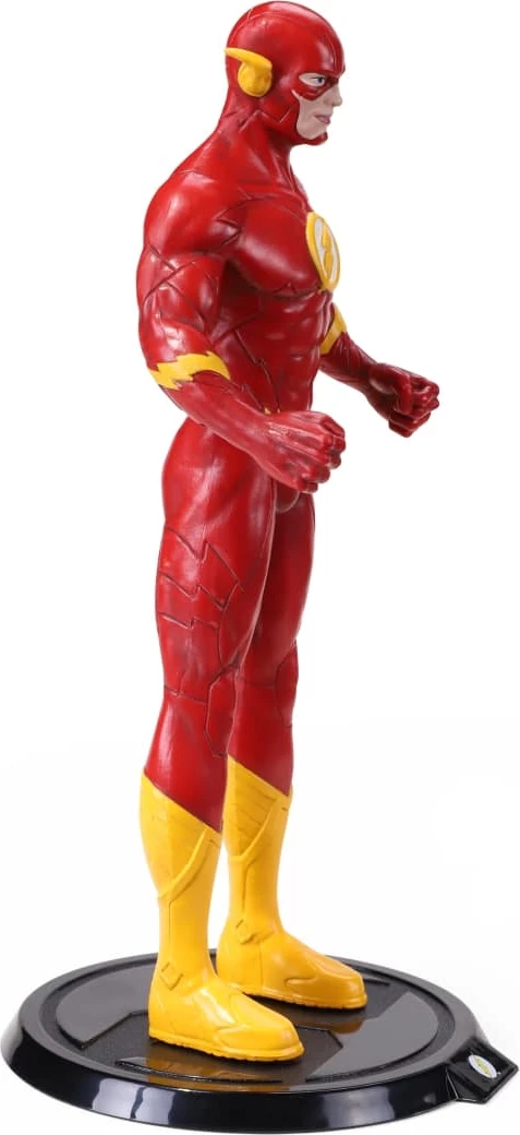 Figurinë e përkulshme NOBLE COLLECTION Bendyfig DC The Flash 19 cm, kuqe/verdhe, me bazë