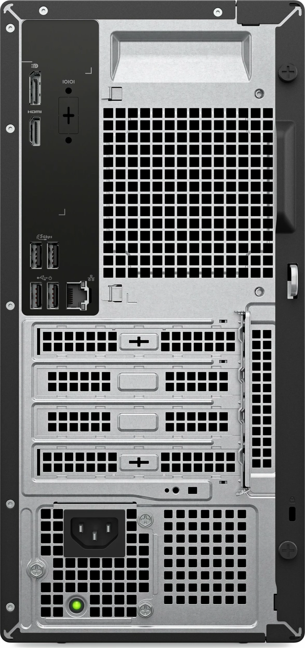 Kompjuter Dell Tower ECT1250 Core i3-14100, 8GB RAM, 512GB M.2 PCIe SSD, Windows 11 Pro, i zi, set me tastierë & maus