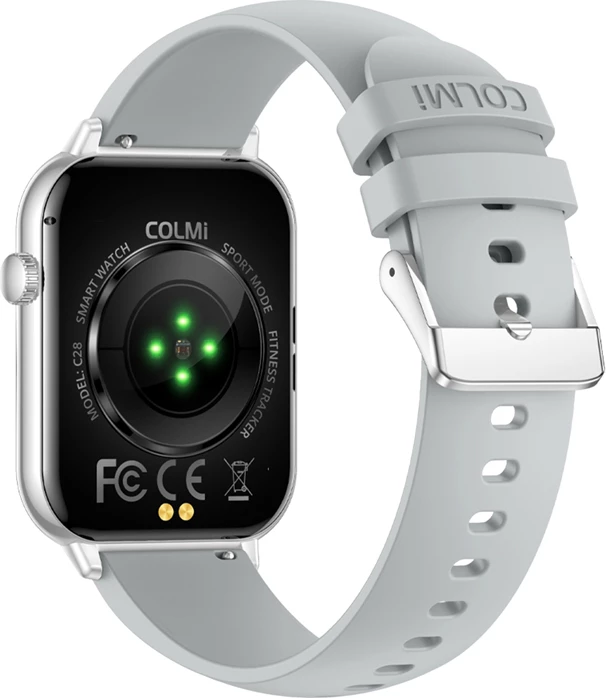 Smartwatch Colmi C28 1.93\" AMOLED, thirrje Bluetooth, AI Da GPT, 230 mAh, argjendtë