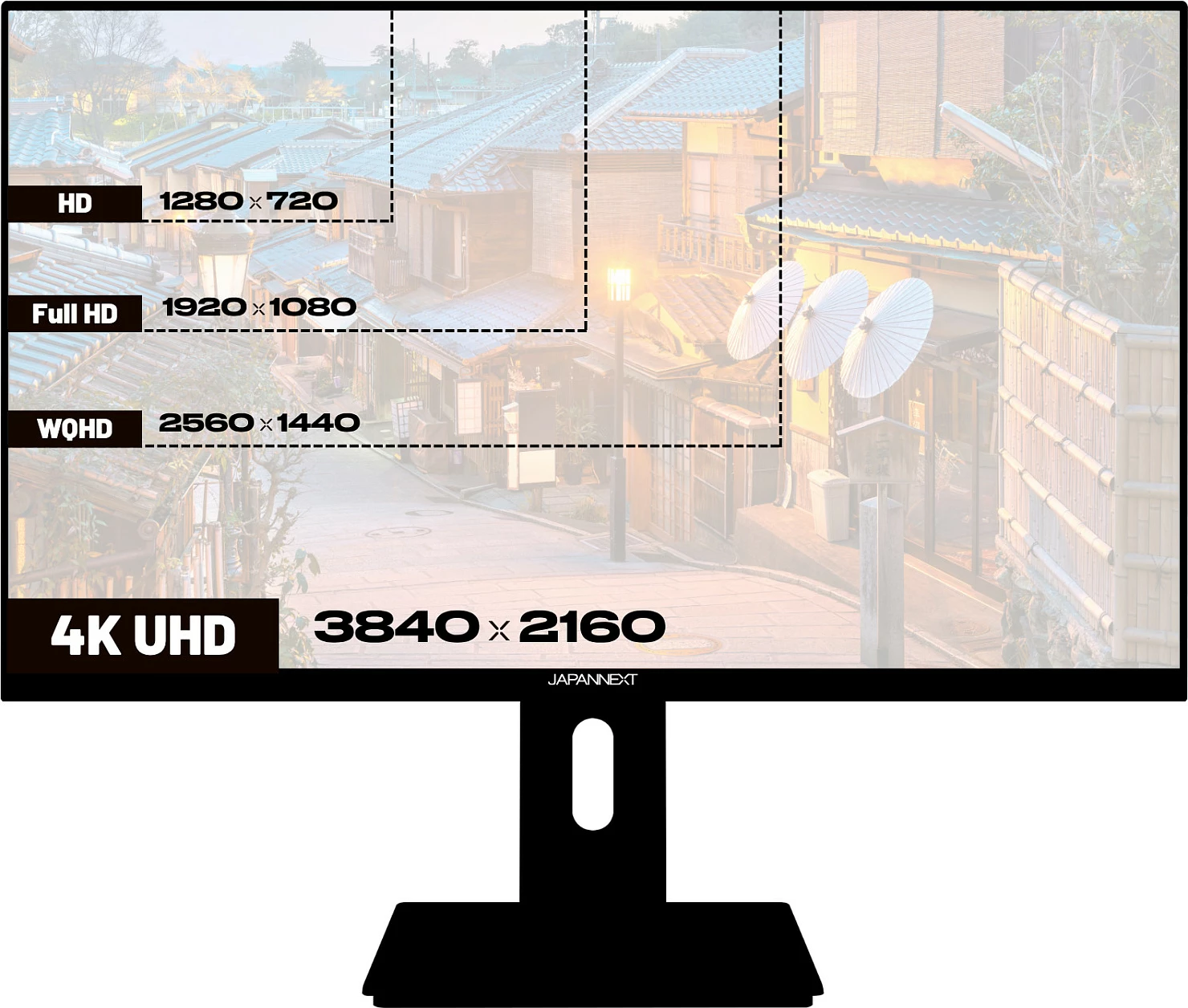 Monitor JAPANNEXT JN-IPS2380UHDR-C65W-HSP 23.8", 4K UHD, HDR10, USB-C Power Delivery, FreeSync, i zi