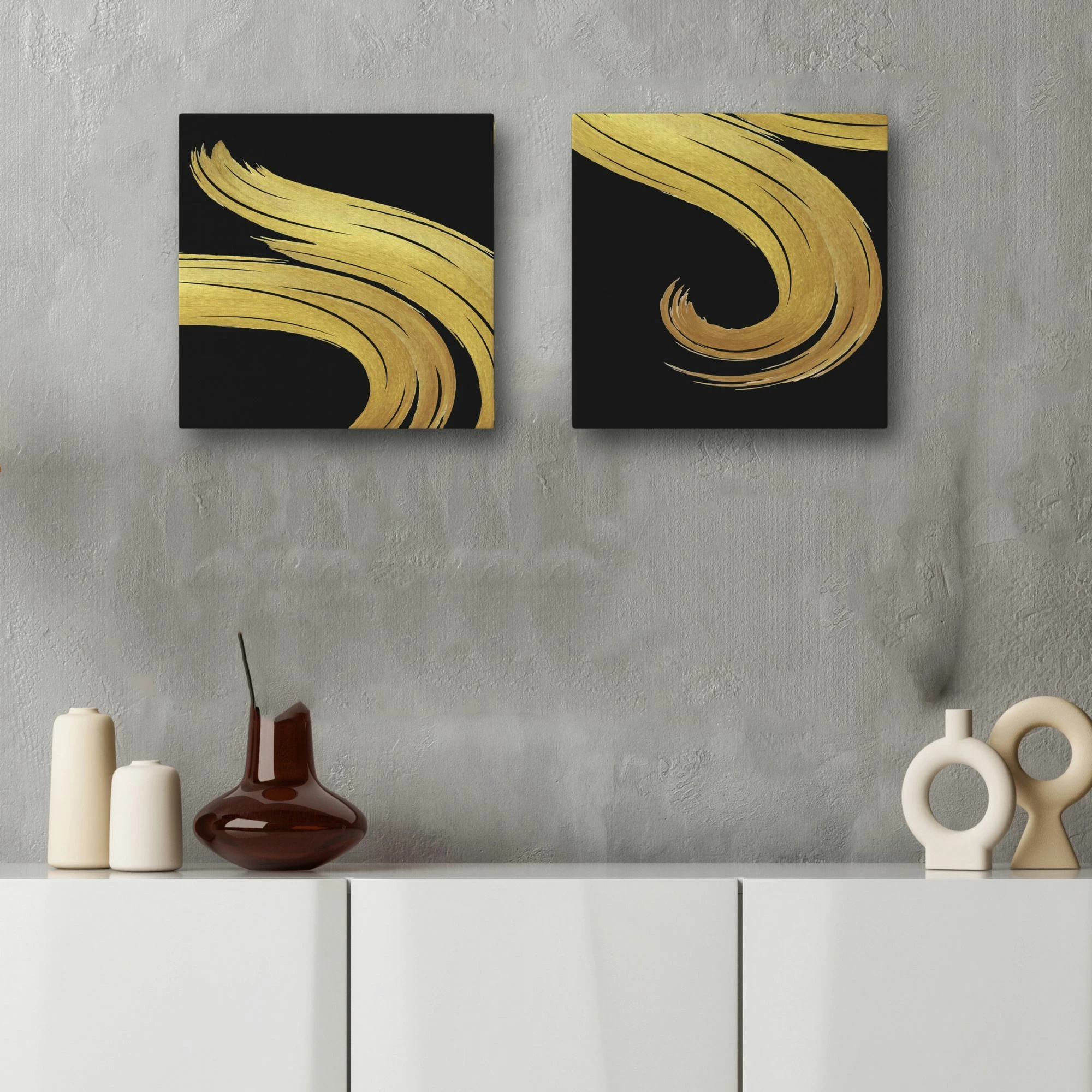 Pikturë dekorative në kanavacë (2 copë), Wallity, ASR2-CNV25-9, 30x30 cm