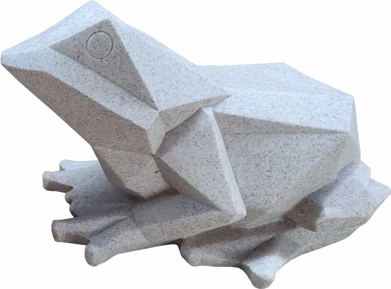 Dekor bretkose FROG B, polirezine, bezhë, 25x16x14cm