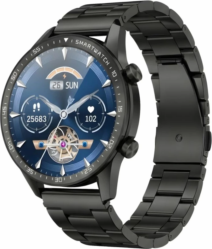 Smartwatch Gravity GT10-1, i zi, me rrip dhe byzylyk