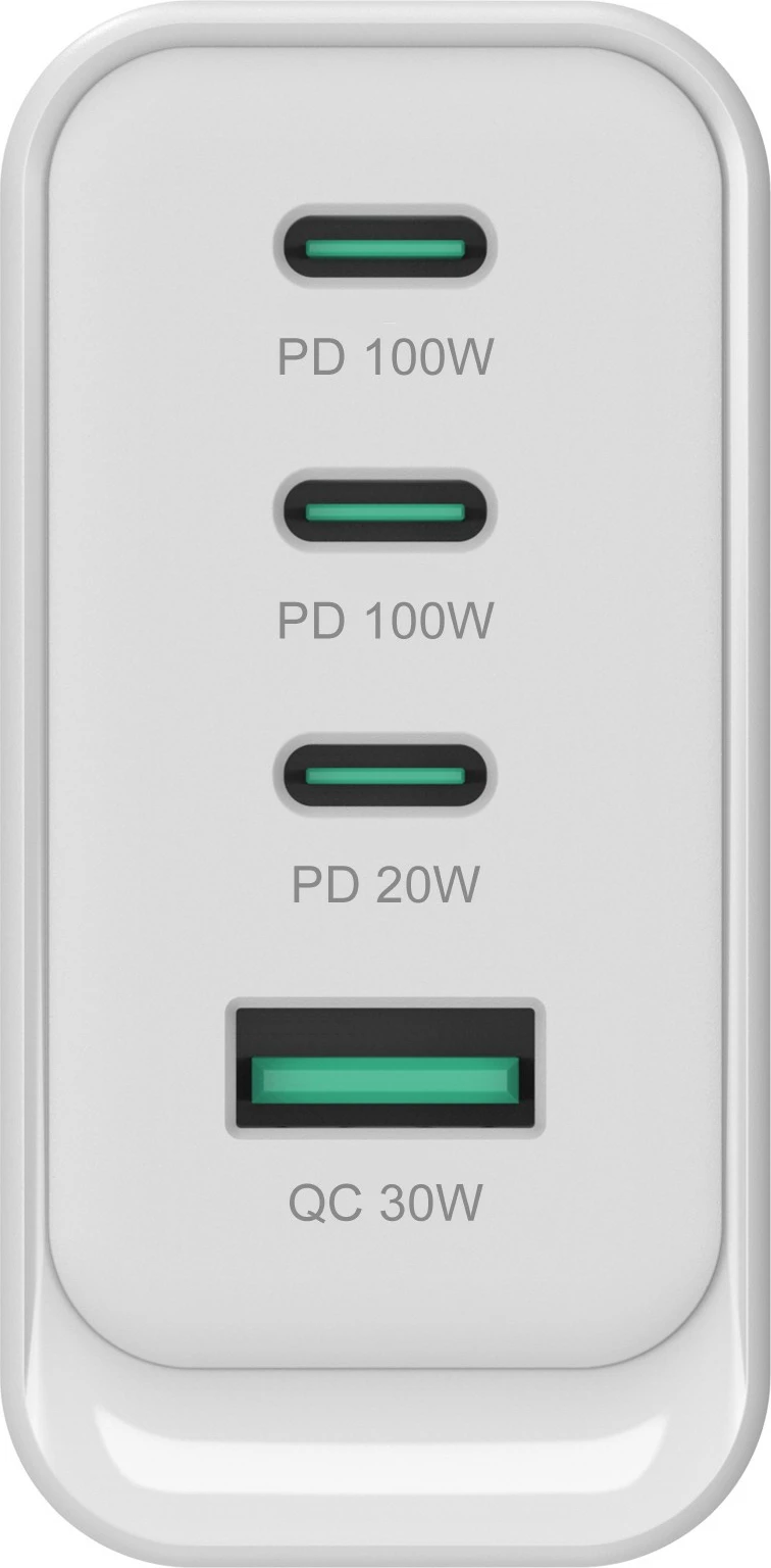 Karikues Conceptronic 4 porta GaN, 3x USB-C, 1x USB-A, 100W, i bardhë