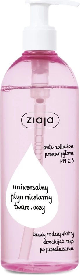 Ujë micelar për fytyrë dhe sy Ziaja Universal Makeup Remover për femra, 390ml