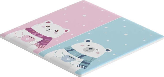 Kapak dekorativ Sonoff T5-2C-86-cartoon për çelës me prekje, plastik, rozë/kaltër