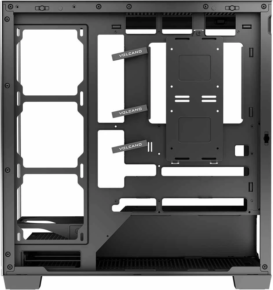 Kasë Modecom Volcano Stellar NF (AT-STELLAR-NF-0000-10) Midi Tower ATX/mATX, USB-C, tempered glass, pa ventilatorë, e zezë