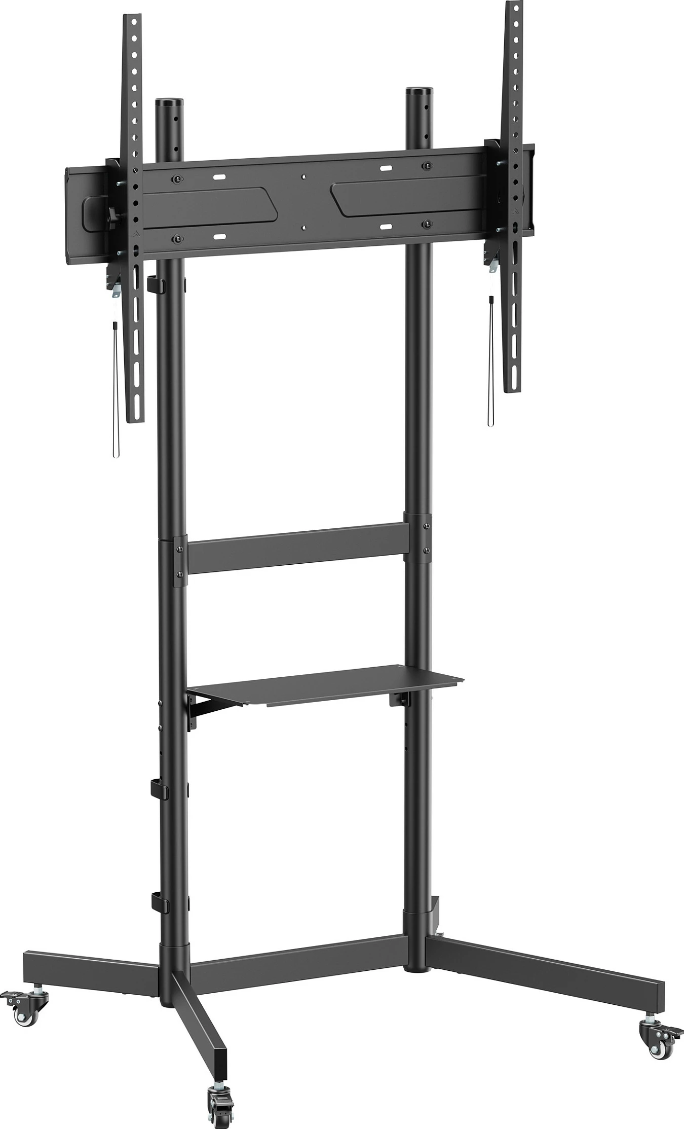 Mbajtëse dyshemeje për TV/ekran EQUIP 650637, 55-100", VESA 800x600, 70 kg, me rrota, e zezë