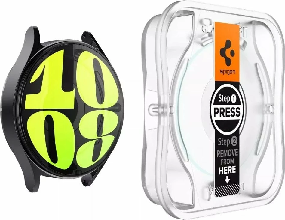 Xham i kalitur mbrojtës Spigen Glas.TR EZ-FIT për Samsung Galaxy Watch 7 44 mm, transparent, paketë 2 copë