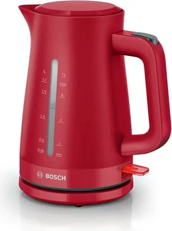 Çajnik elektrik Bosch TWK3M124, 1.7 L, 2400 W, Kuq