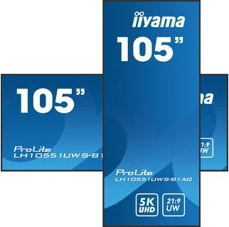 Ekran i madh profesional iiyama LH10551UWS-B1AG, 105 inç, 5K UHD, 21:9 UltraWide, LED