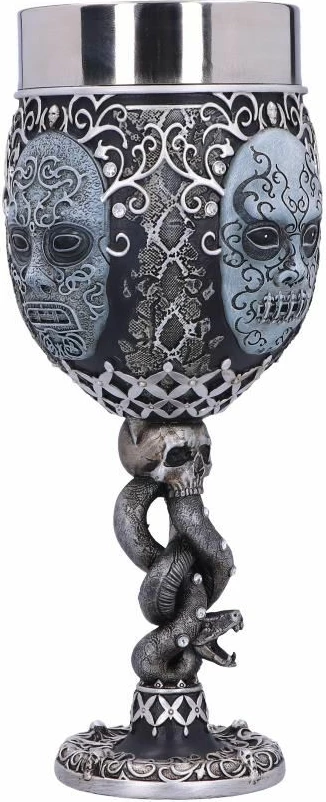 Mug koleksionist NEMESIS NOW Harry Potter Death Eater, resinë me insert inox, zi/gri