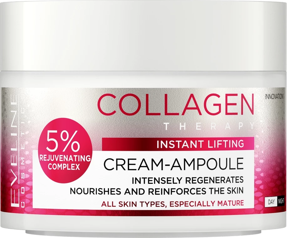 Krem për fytyrë për femra Eveline Cosmetics Collagen Therapy Cream Ampoule 50ml