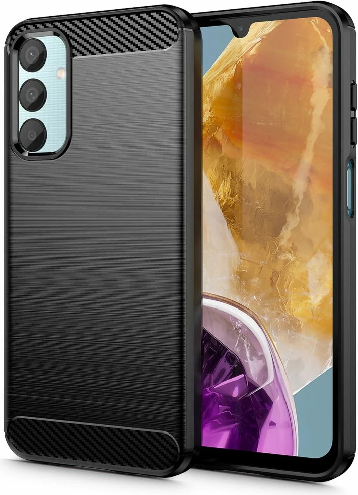 Mbështjellës Tech-Protect TPUCarbon për Samsung Galaxy M15 5G, i zi