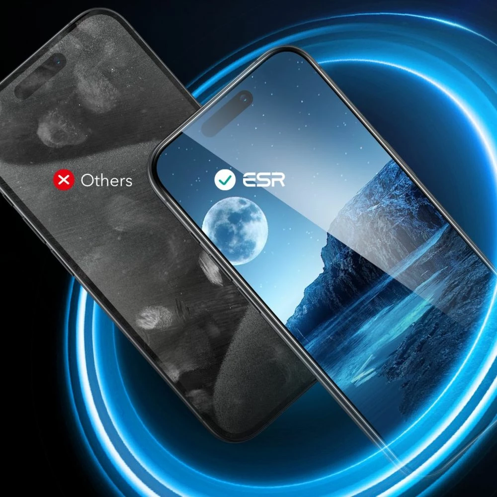 Mbrojtës ekrani xhami ESR për iPhone 16 Pro Max, 2 copë, Transparent