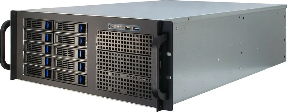Kasë serveri Inter-Tech IPC STORAGE 4U-4410, 4U Rack 19", çelik, e zezë