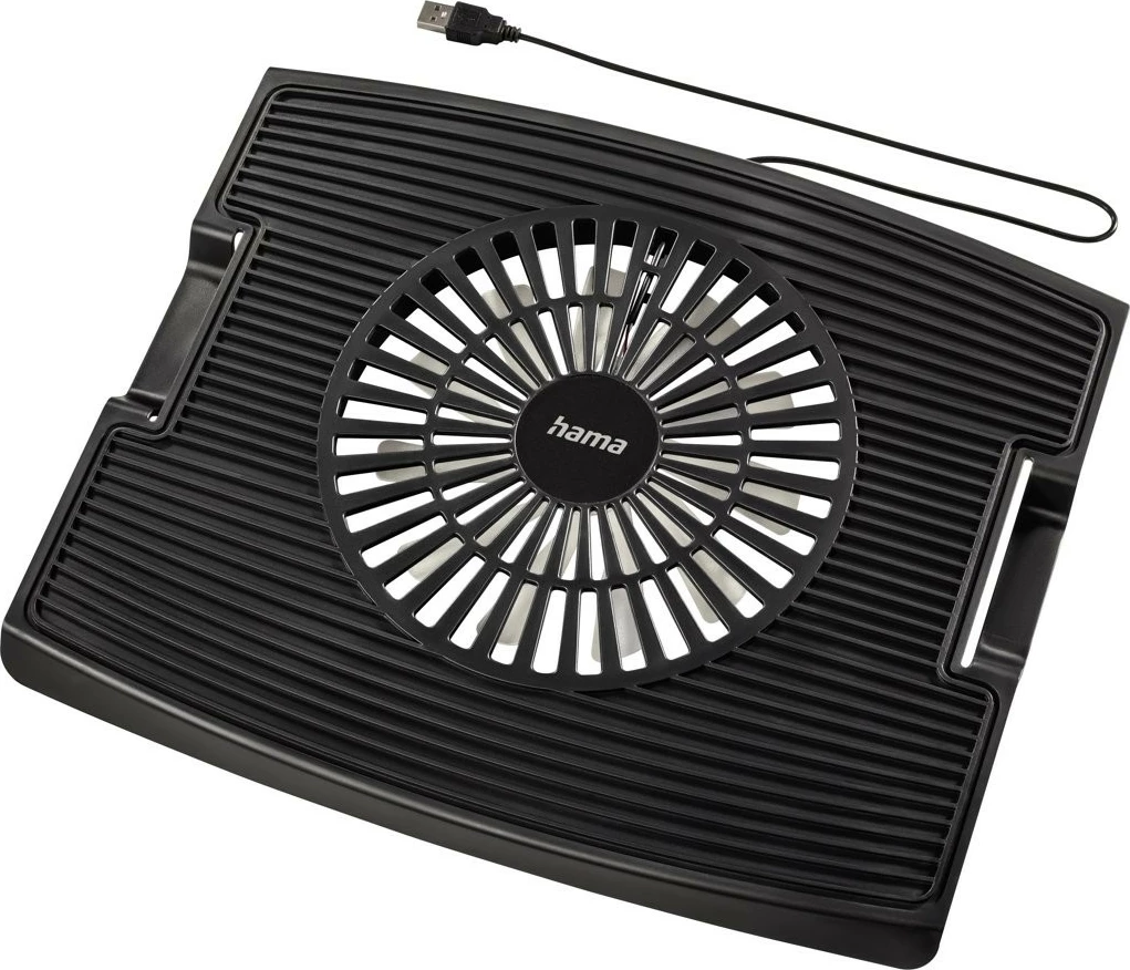 Mbajtës ftohës për laptop Hama 126810, plastikë, për ekrane deri 15.6 inç, i zi