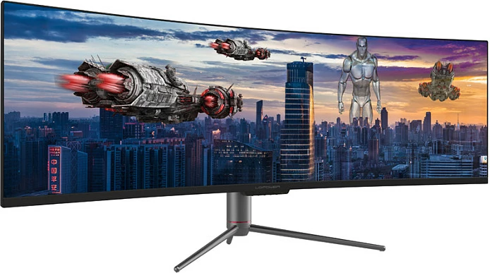 Monitor gaming LC-Power LC-M49-DQHD-120-C-Q, 49", QLED, 5120x1440, 120Hz, i zi