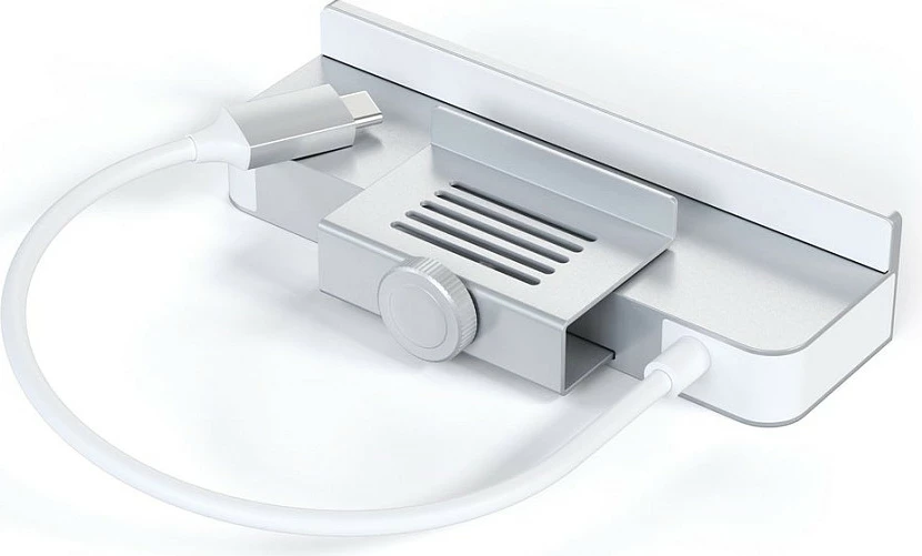 Hub USB-C Satechi Clamp Hub Pro ST-UCICHS, 6-në-1, për iMac, argjend