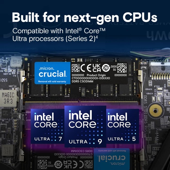 RAM Memorje Crucial CT32G64C52CS5 32GB DDR5-6400 SODIMM CL52 1.1V