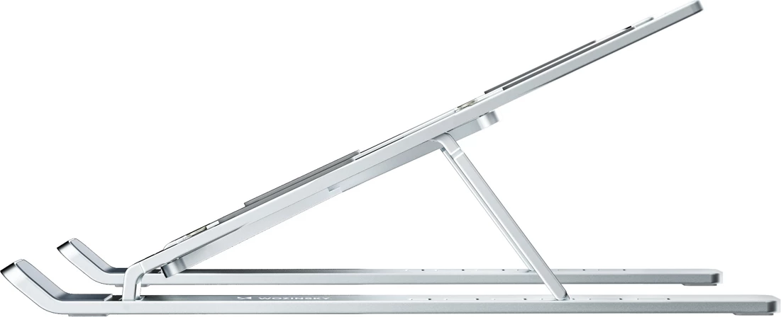 Mbajtëse laptopi Wozinsky WDCX-X8S, e palosshme, e rregullueshme 10-16\", 6 pozita, 10 kg, alumin, argjendtë