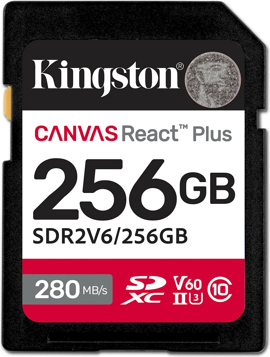 Kartelë memorie Kingston Canvas React Plus 256GB SDXC UHS-II, 280MB/s, e zezë