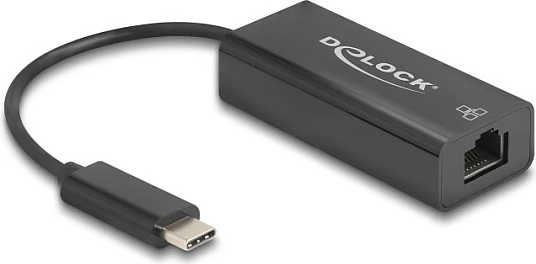 Adapter rrjeti DeLOCK 64306 USB Type-C në Ethernet 10/100 Mbps, i zi