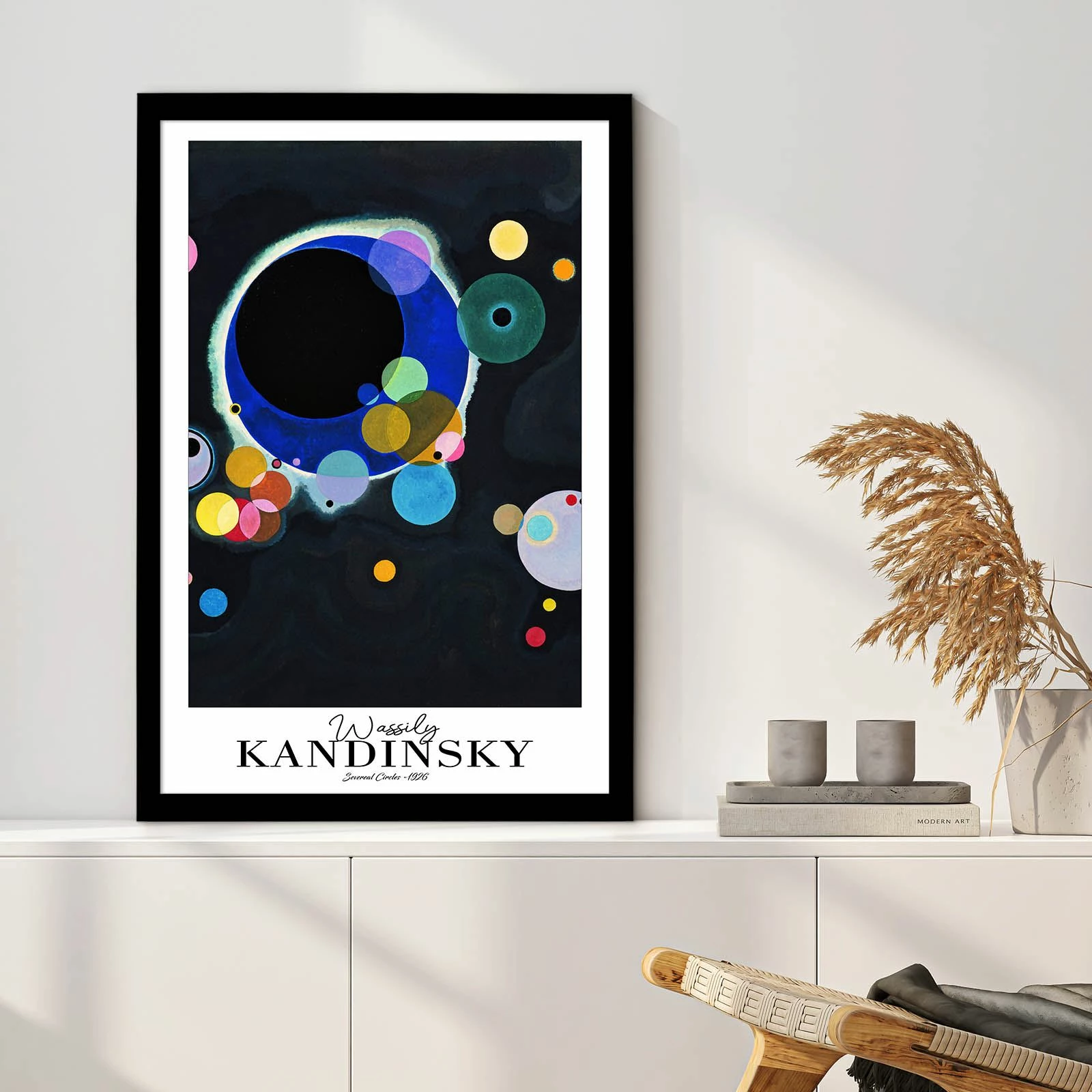 Pikturë dekorative me kornizë, shumëngjyrëshe, Wallity, 4262SYHKANDINSKY-031, 42x62cm