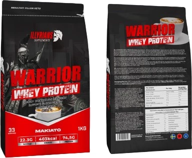 Suplement protein pluhur Whey Illlyrians, 1kg, machiato