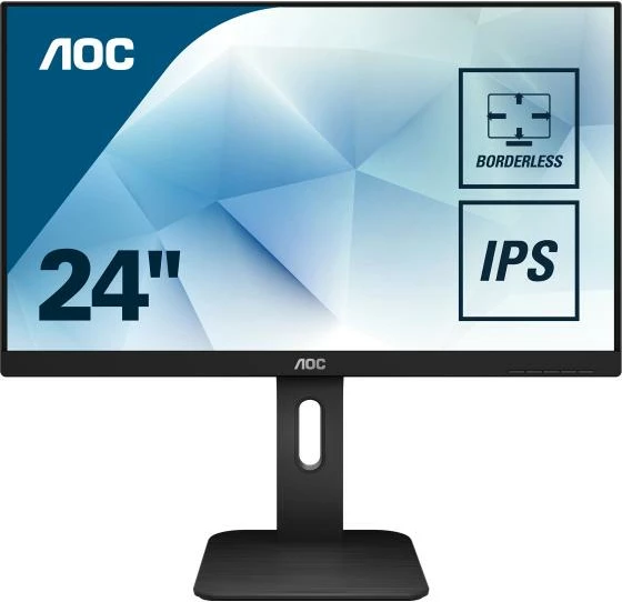 monitor AOC X24P1 24" IPS 16:10 1920×1200 USB 3.0 hub altoparlantë i zi