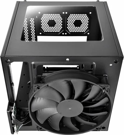 Kasë Thermaltake Core V1 CA-1B8-00S1WN-00 Mini-ITX Cube Tower me dritare, pa furnizim rryme, e zezë