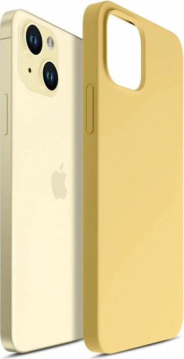Kllapë telefoni 3mk Hardy Silicone MagCase për iPhone 15 Plus, e verdhë