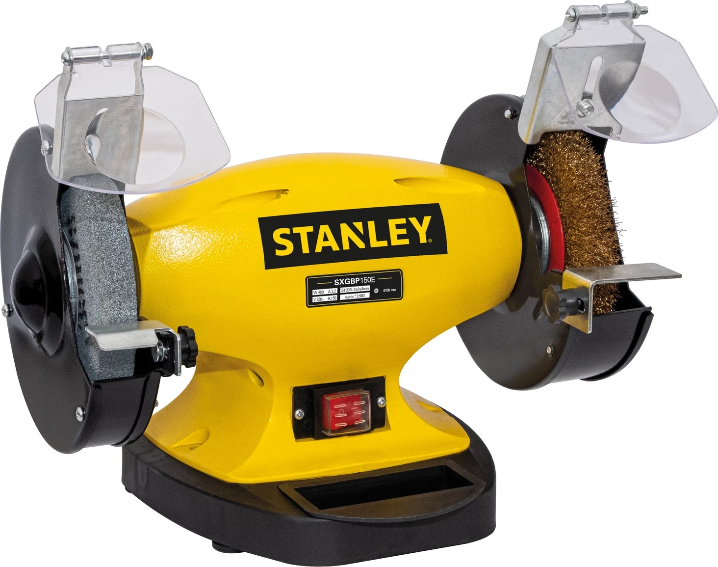 Makinë bluarëse & poliruese tavoline Stanley SXGBP150E 330W 150mm, e verdhë/zezë