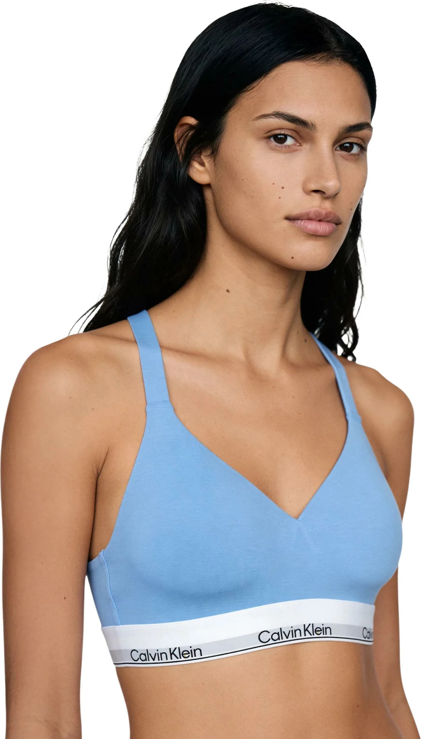 Sutjenë bralette për femra Calvin Klein Underwear LV00QF8500, e kaltër