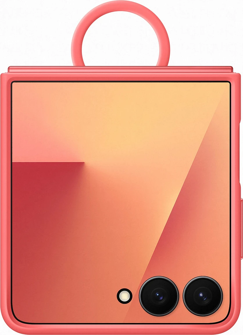 Mbështjellës Samsung Ring Case për Galaxy Flip7, silikon, e kuqe