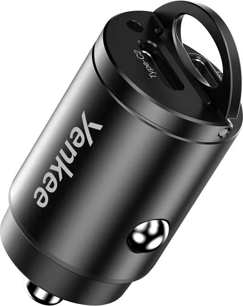 Karikues makine YENKEE YAC CAR 01 MINI Power Delivery 30W 2xUSB-C DC 12-24V, zezë