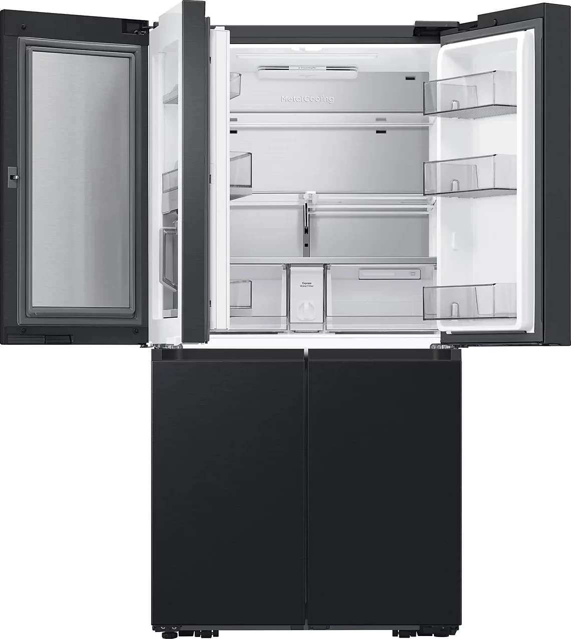 Frigorifer French Door Samsung RF65DG960EB1EO, triple cooling, AI Energy Mode, CoolSelect+, 4 dyerë, e zezë