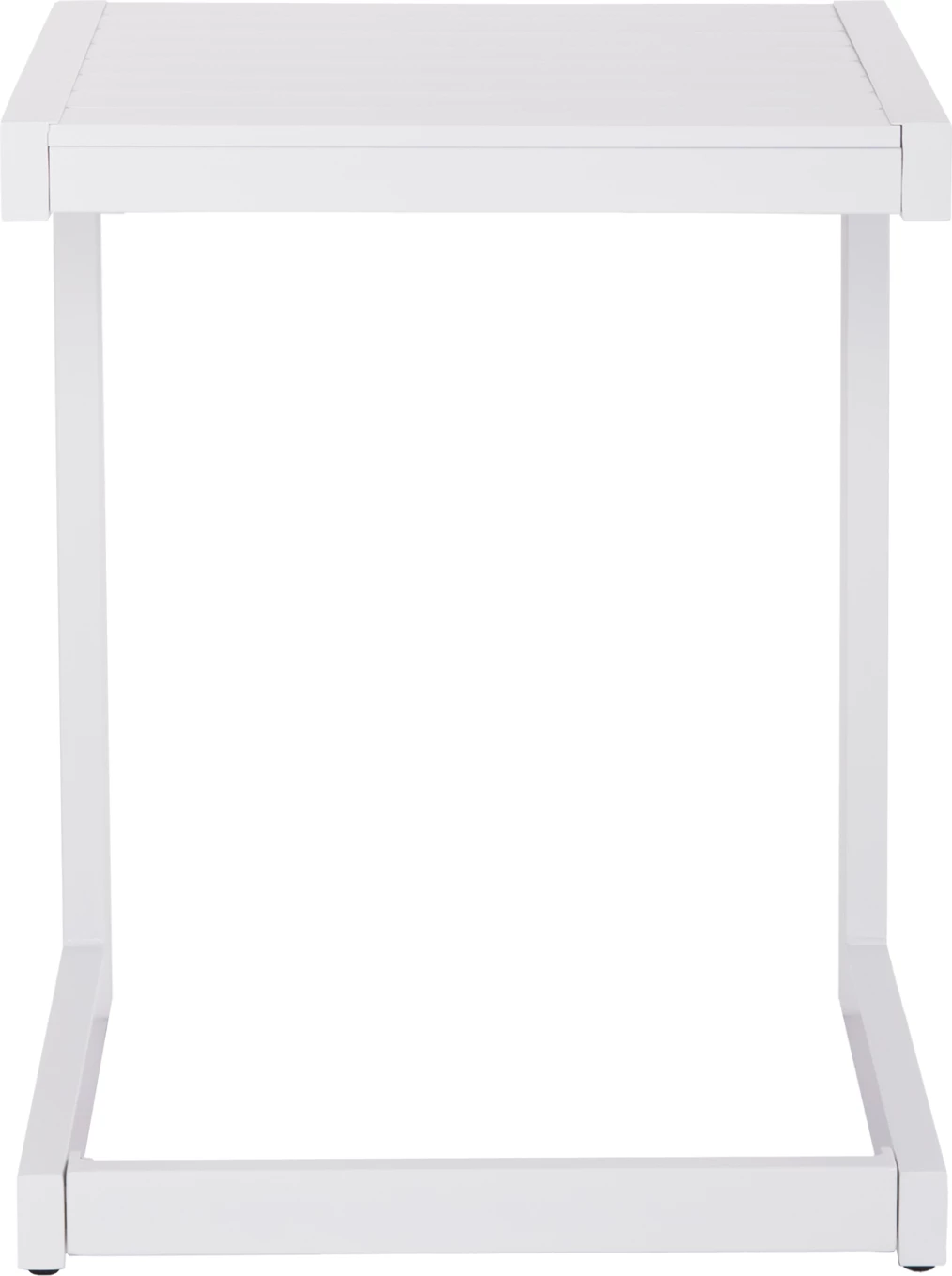 Tavolinë anësore për shezlong, alumini i bardhë, BELLING FH6274.01, 42x43x53cm