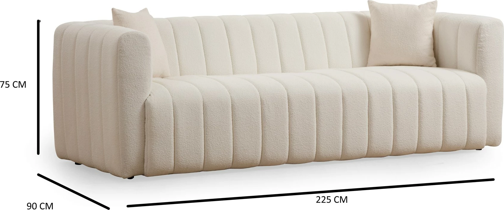 Divan treshe Atelier del Sofa, Royal 3, krem