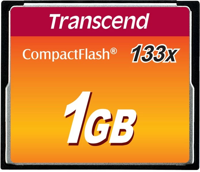 Kartë CompactFlash Transcend 1GB 133x, e zezë