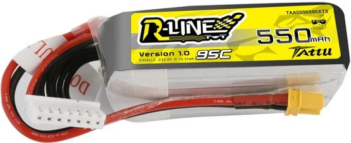 Bateri LiPo Tattu R-Line 550mAh 22.2V 95C 6S1P XT30