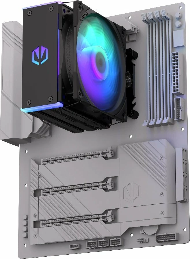 Ftohës CPU Endorfy Fera 5 Black ARGB (EY3A012), 120 mm PWM, 220 W TDP, i zi, me kontrollues ARGB